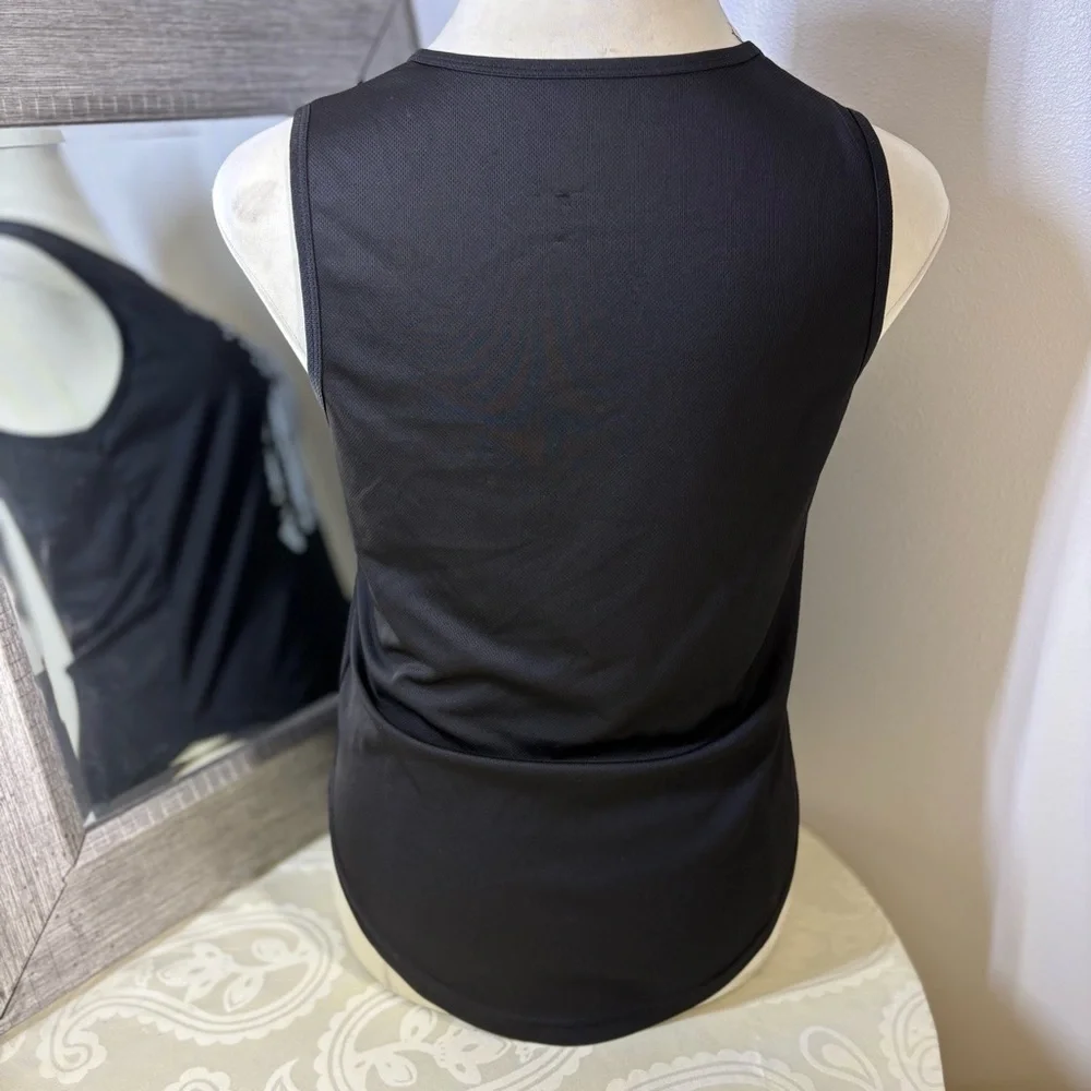 Black Muscle Tee with Graphic Design
